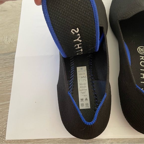 Rothy’s The Loafer black round toe flats shoes size 9.5 - Picture 5 of 6